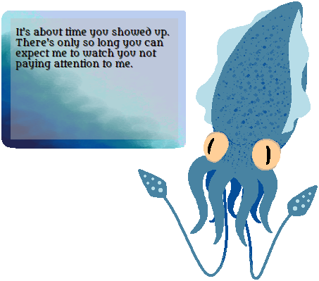 Squid giving a greeting